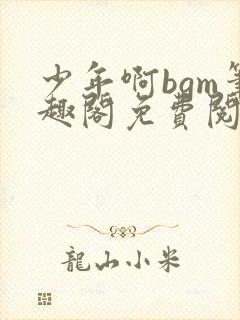 少年啊bgm笔趣阁免费阅读全文下载