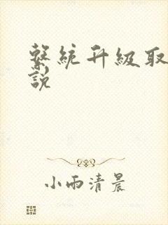 系统升级取液小说