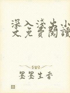 深入浅出小说全文免费阅读笔趣阁封面
