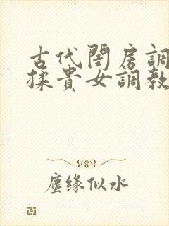 古代闺房调教h揉贵女调教记