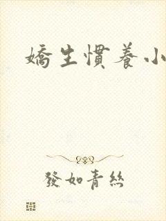 娇生惯养小说封面