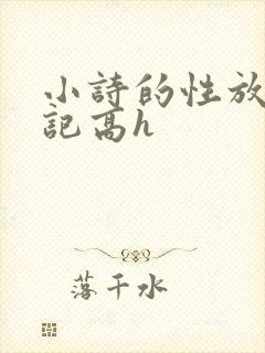 小诗的性放荡日记高h