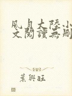 风月大陆小说全文阅读无删减