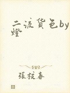 二流货色by尾灯封面