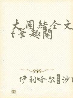 大团结全文txt笔趣阁