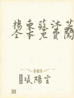 杨东苏沐芸小说全本免费阅读下载
