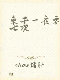 东子一夜要白洁七次封面