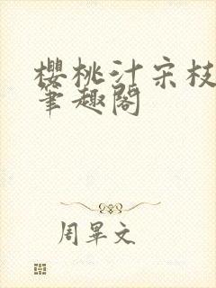 樱桃汁宋枝江野笔趣阁
