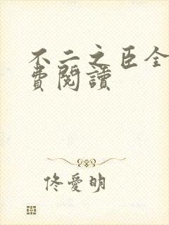 不二之臣全文免费阅读