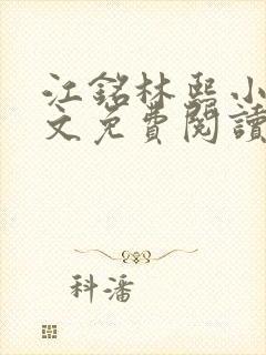 江铭林熙小说全文免费阅读