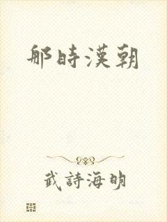 那时汉朝