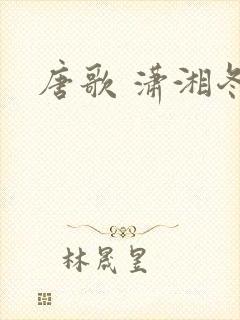 唐歌 潇湘冬儿封面