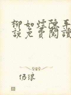柳如烟陈平安小说免费阅读全文封面