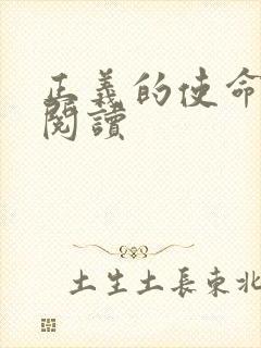 正义的使命免费阅读
