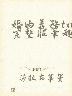 婚内义务txt完整版笔趣阁封面
