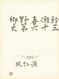 乡野春潮干柴烈火第六十三章