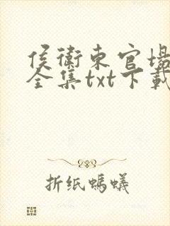 侯卫东官场笔记全集txt下载