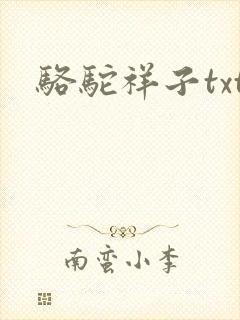 骆驼祥子txt