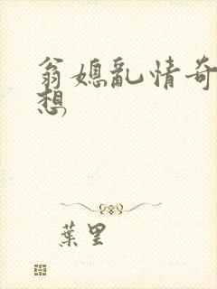 翁媳乱情奇思妙想封面