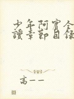 少年阿宾全文阅读章节目录