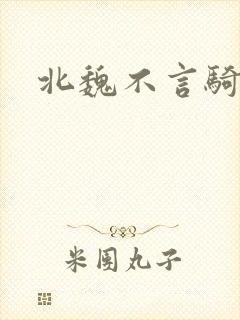 北魏不言骑封面