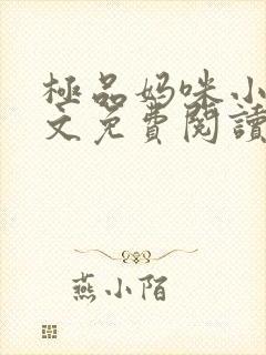 极品妈咪小说全文免费阅读