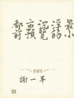 都市沉浮最快超前预览的小说3030
