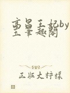 高昌王妃by黛玉笔趣阁