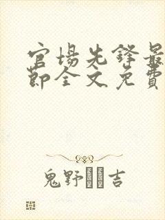 官场先锋最新章节全文免费阅读封面