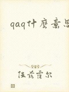 qaq什么意思封面