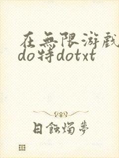 在无限游戏大里do特dotxt封面
