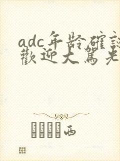adc年龄确认欢迎大驾光临小说