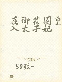 在御花园皇上进入太子妃封面