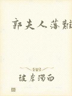 郭夫人落难封面