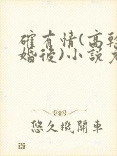 确有情(高干 婚后)小说免费封面