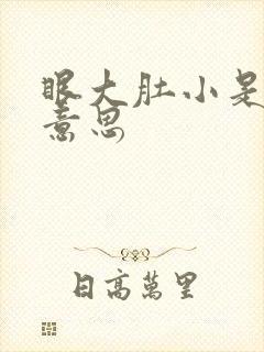 眼大肚小是什么意思