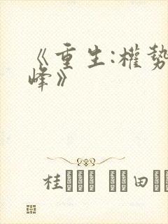 《重生:权势巅峰》