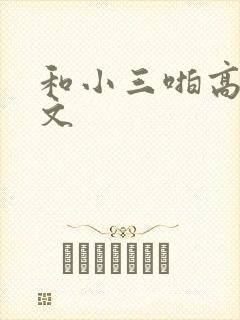 和小三啪高辣h文封面