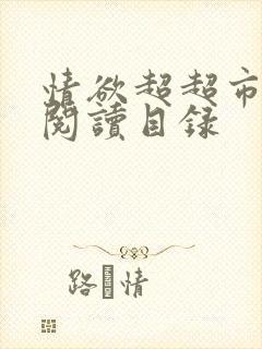 情欲超超市二全阅读目录封面