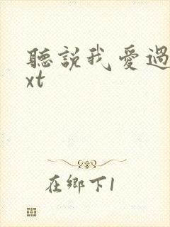 听说我爱过你txt