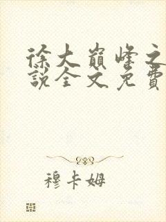 徐大巅峰之路小说全文免费阅读封面