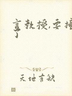 言教授,要撞坏了封面