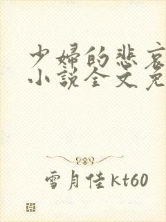 少妇的悲哀榆木小说全文免费阅读笔趣阁下载