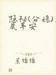 隐秘(公媳)岁岁平安封面