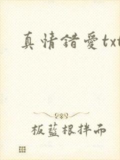 真情错爱txt