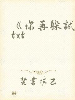 《你再躲试试》txt