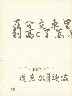在公交车里c弄到高c了怎么办封面