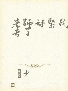 老师好紧我要进去了封面