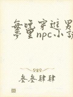 每晚穿进男神的梦里npc小说