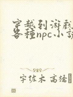穿越到游戏里和各种npc小说